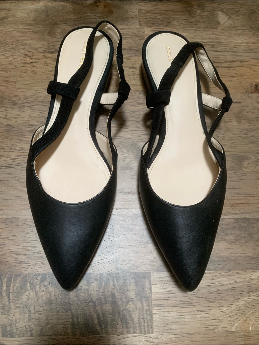 Cole Haan Slingback Pointy Toe flat - 
Black - Size 9B